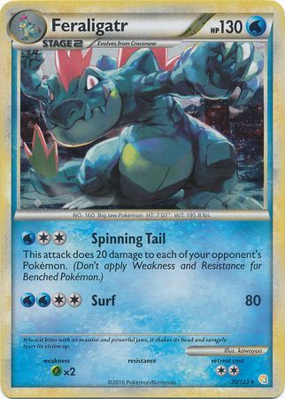 Feraligatr (20/123) (Cracked Ice Holo) [HeartGold & SoulSilver: Base Set] | Devastation Store