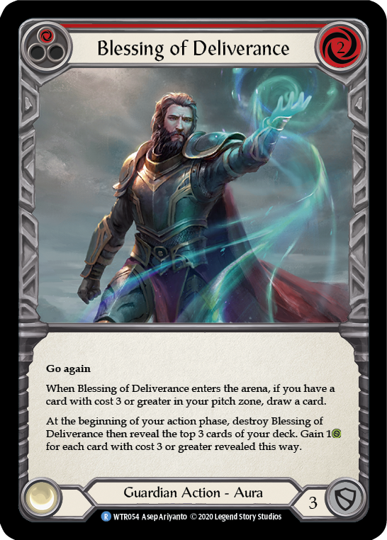 Blessing of Deliverance (Red) [WTR054] Unlimited Edition Rainbow Foil - Devastation Store | Devastation Store