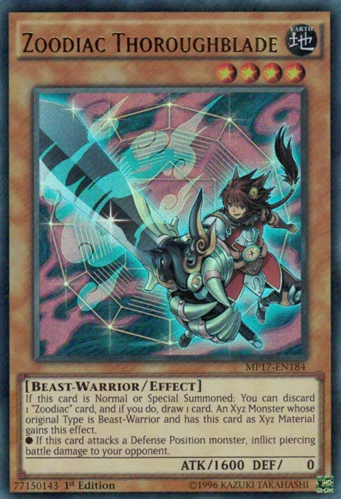 Zoodiac Thoroughblade [MP17-EN184] Ultra Rare | Devastation Store