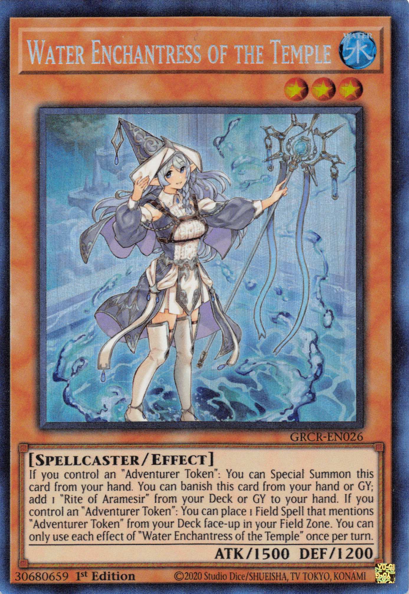 Water Enchantress of the Temple [GRCR-EN026] Collector's Rare | Devastation Store