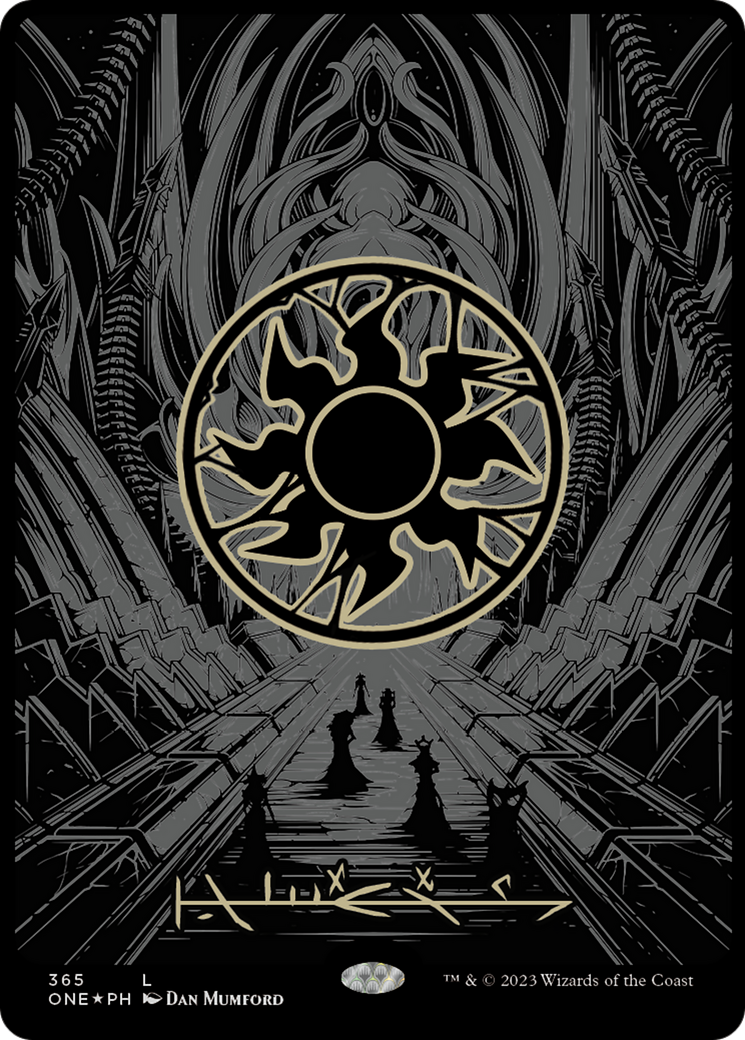 Plains (365) (Oil Slick Raised Foil) [Phyrexia: All Will Be One] | Devastation Store