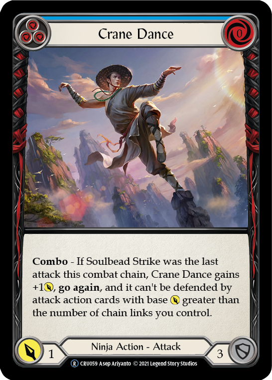Crane Dance (Blue) (Rainbow Foil) [CRU059-RF] Unlimited Rainbow Foil | Devastation Store