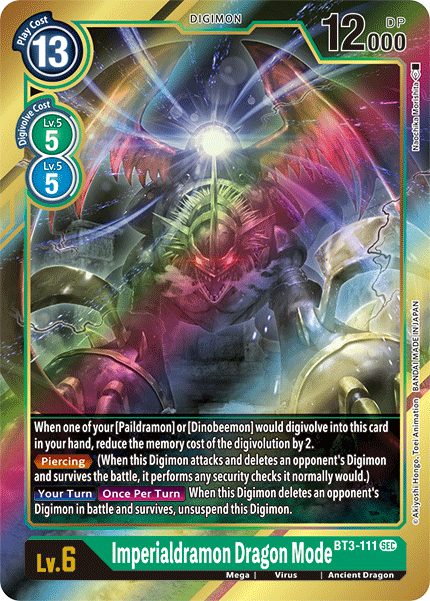 Imperialdramon Dragon Mode [BT3-111] (Alternate Art) [Release Special Booster Ver.1.5] | Devastation Store