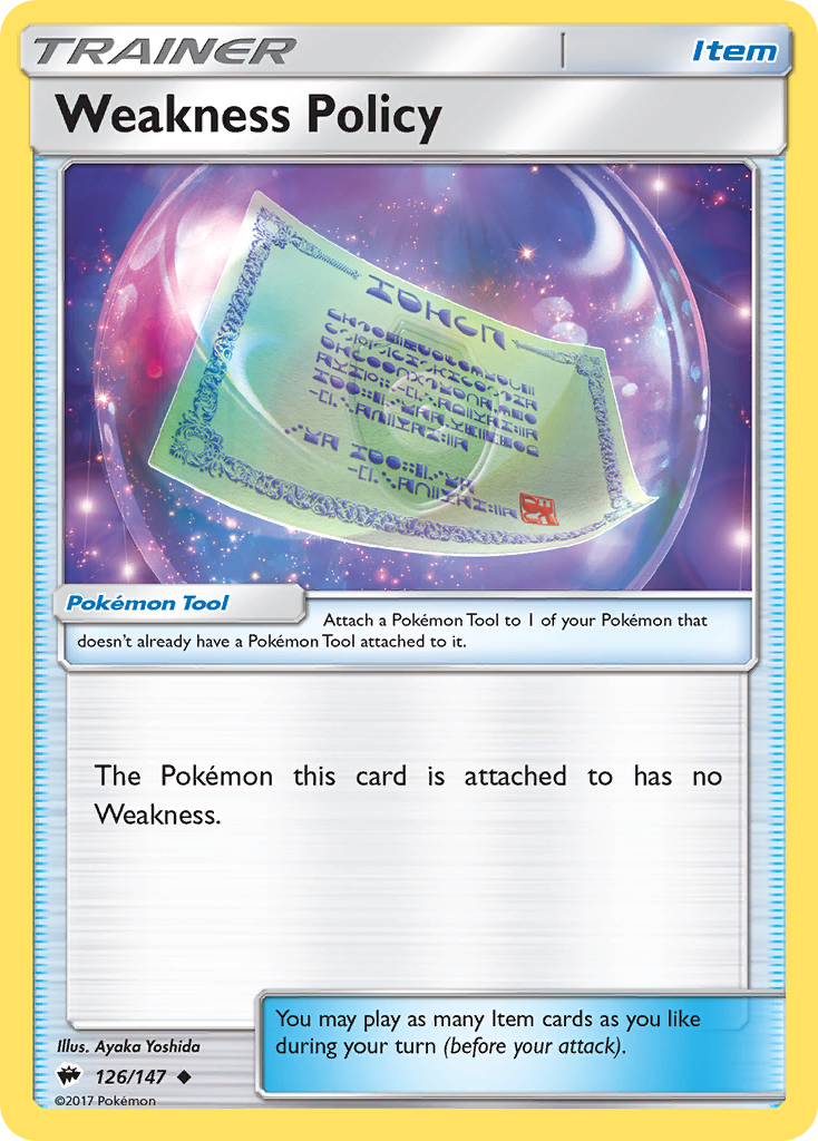 Weakness Policy (126/147) [Sun & Moon: Burning Shadows] | Devastation Store