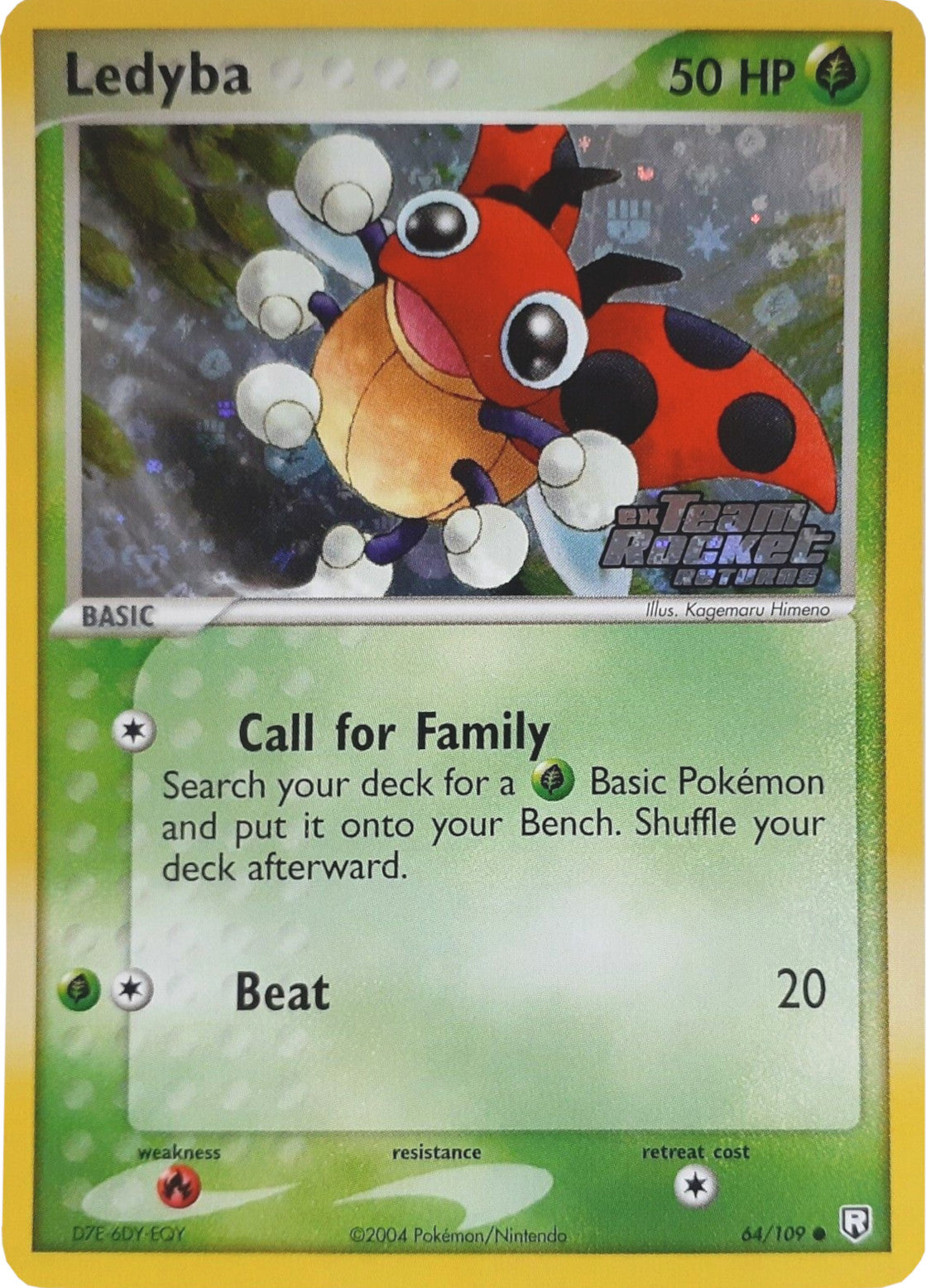 Ledyba (64/109) (Stamped) [EX: Team Rocket Returns] | Devastation Store