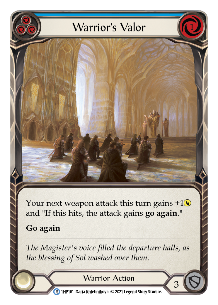 Warrior's Valor (Blue) [1HP161] | Devastation Store