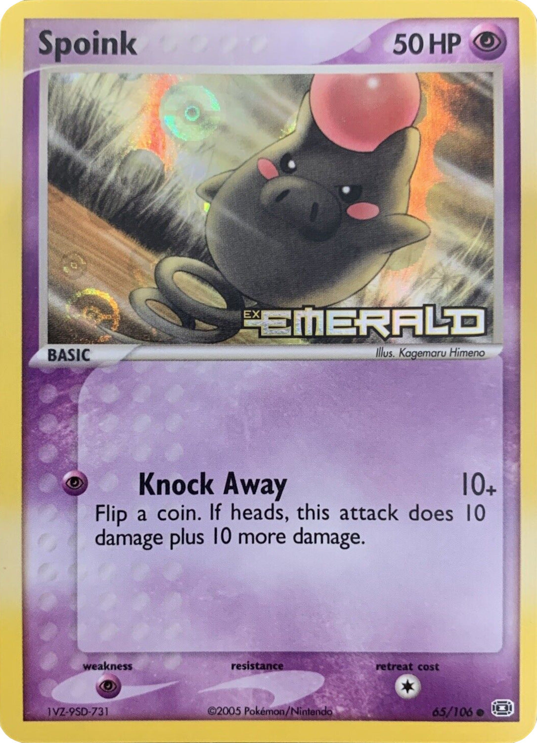 Spoink (65/106) (Stamped) [EX: Emerald] | Devastation Store