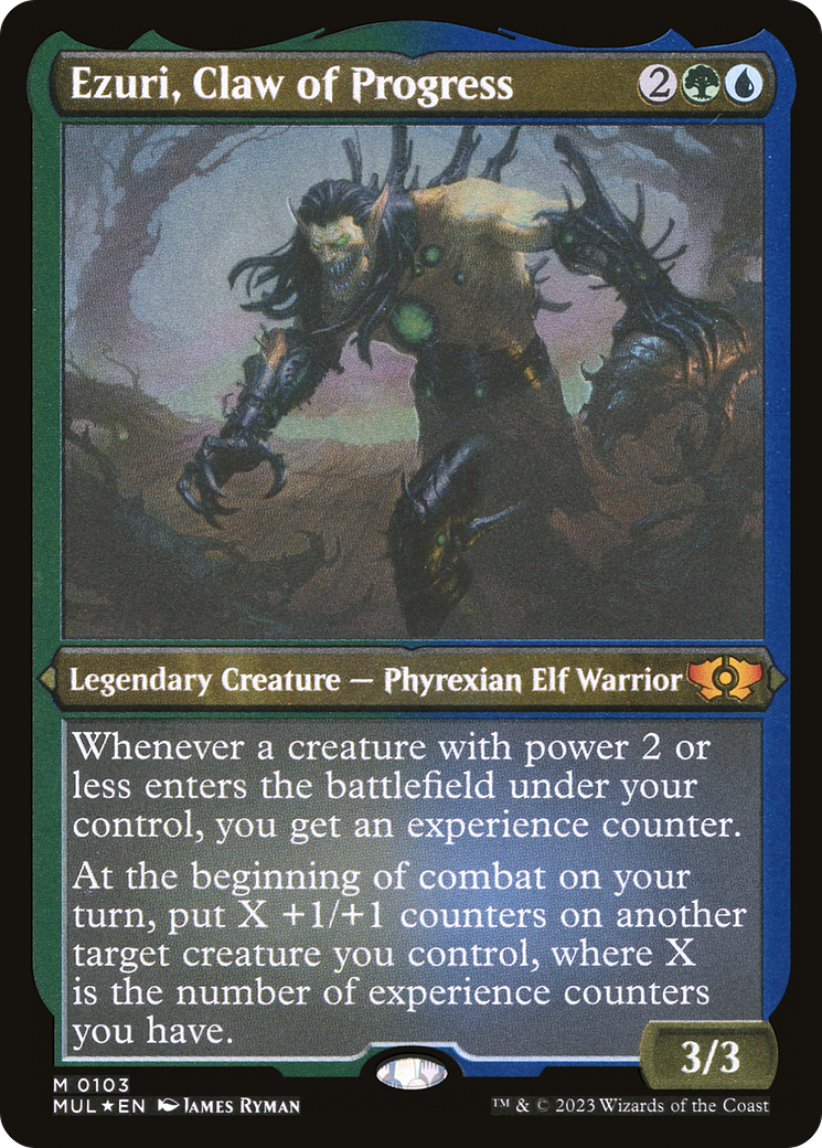 Ezuri, Claw of Progress (Foil Etched) [Multiverse Legends] | Devastation Store