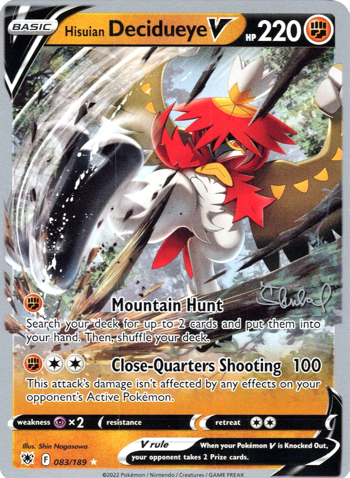 Hisuian Decidueye V (083/189) (ADP - Ondrej Skubal) [World Championships 2022] | Devastation Store