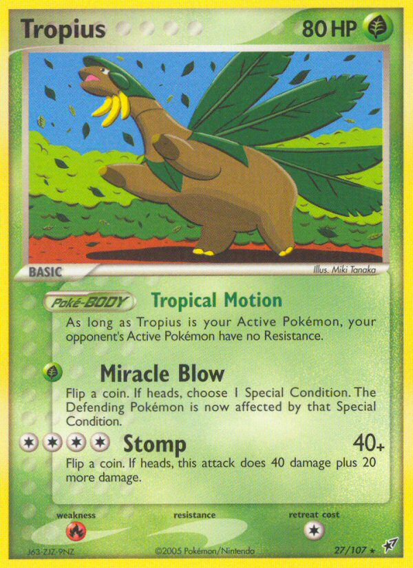 Tropius (27/107) [EX: Deoxys] | Devastation Store