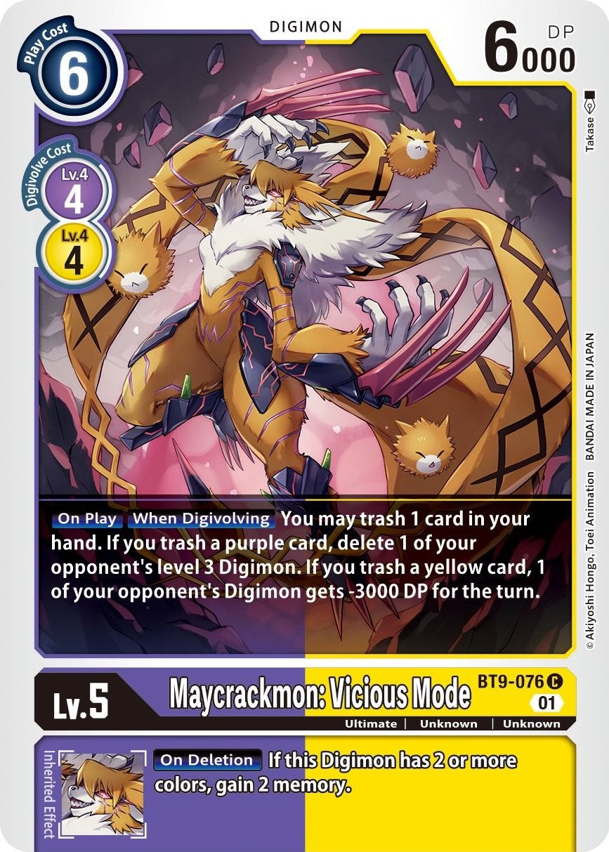 Maycrackmon: Vicious Mode [BT9-076] [X Record] | Devastation Store