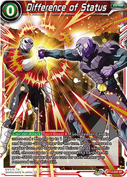 Difference of Status (BT14-029) [Cross Spirits] | Devastation Store