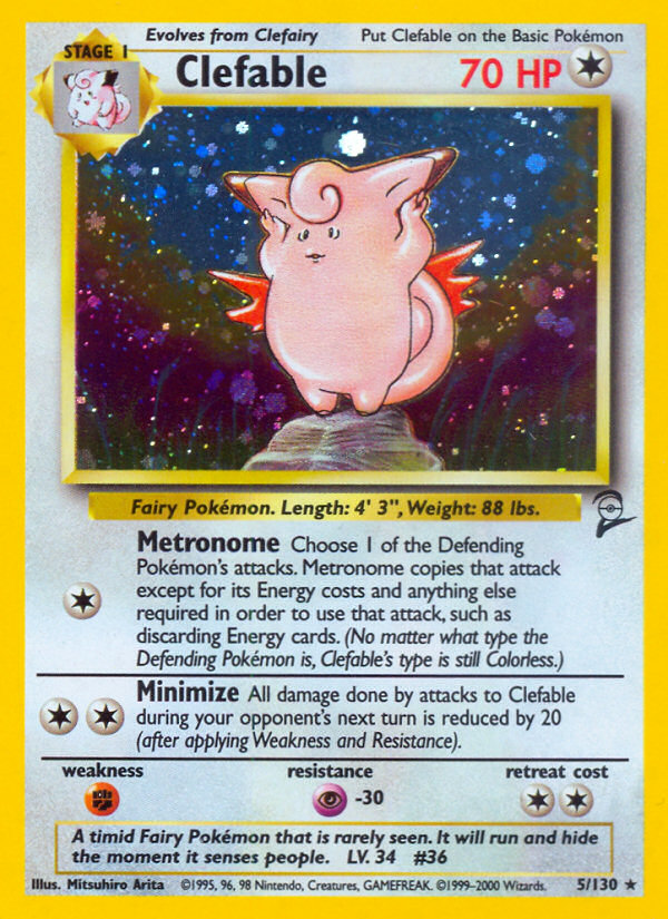 Clefable (5/130) [Base Set 2] | Devastation Store