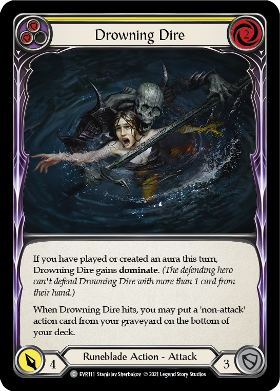Drowning Dire (Yellow) [EVR111] (Everfest)  1st Edition Normal | Devastation Store