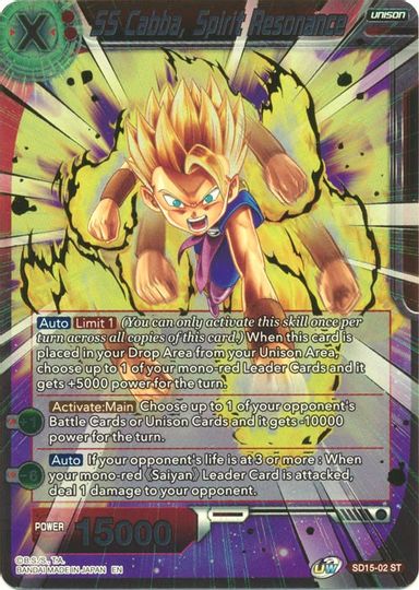 SS Cabba, Spirit Resonance (Gold Stamped) (SD15-02) [Cross Spirits] | Devastation Store