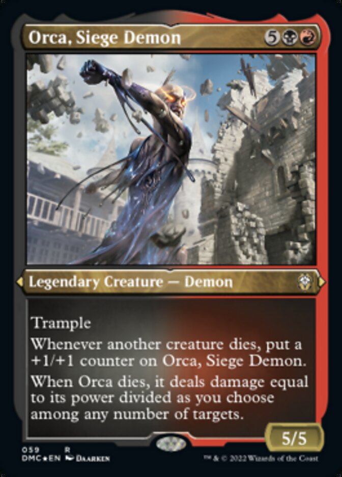 Orca, Siege Demon (Foil Etched) [Dominaria United Commander] | Devastation Store