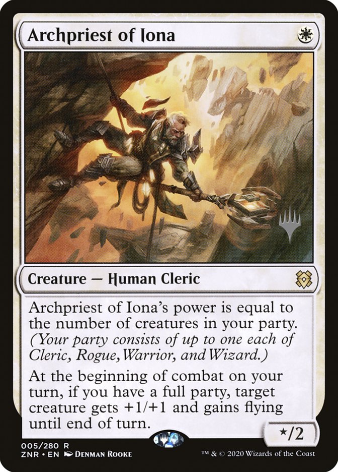 Archpriest of Iona (Promo Pack) [Zendikar Rising Promos] | Devastation Store