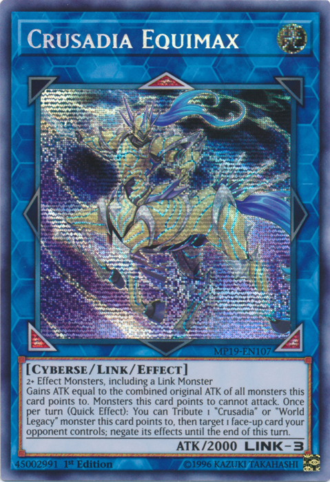 Crusadia Equimax [MP19-EN107] Prismatic Secret Rare | Devastation Store