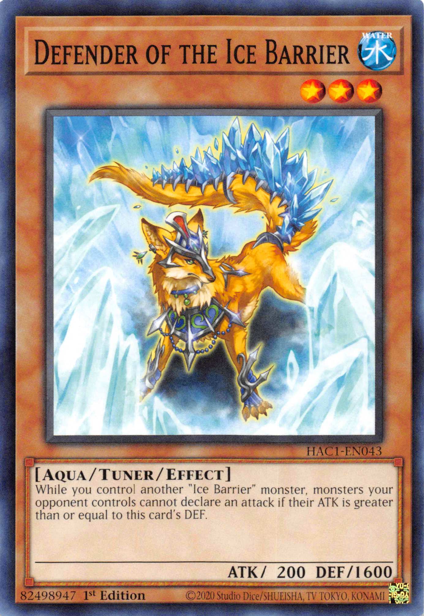 Defender of the Ice Barrier [HAC1-EN043] Common | Devastation Store