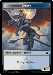 Bird // Sphinx Double-Sided Token [Ravnica Remastered Tokens] | Devastation Store