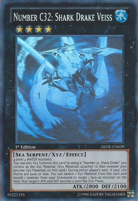 Number C32: Shark Drake Veiss [ABYR-EN039] Ghost Rare | Devastation Store