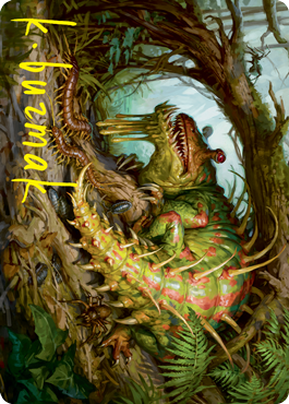 Blex, Vexing Pest Art Card (Gold-Stamped Signature) [Strixhaven: School of Mages Art Series] | Devastation Store
