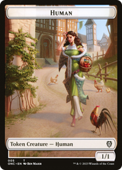 Human // Spirit Double-Sided Token [Phyrexia: All Will Be One Commander Tokens] | Devastation Store