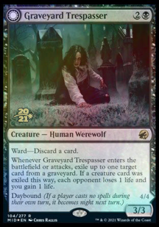 Graveyard Trespasser // Graveyard Glutton [Innistrad: Midnight Hunt Prerelease Promos] | Devastation Store