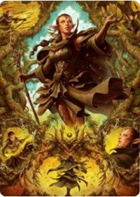Nissa of Shadowed Boughs 2 Art Card [Zendikar Rising Art Series] | Devastation Store