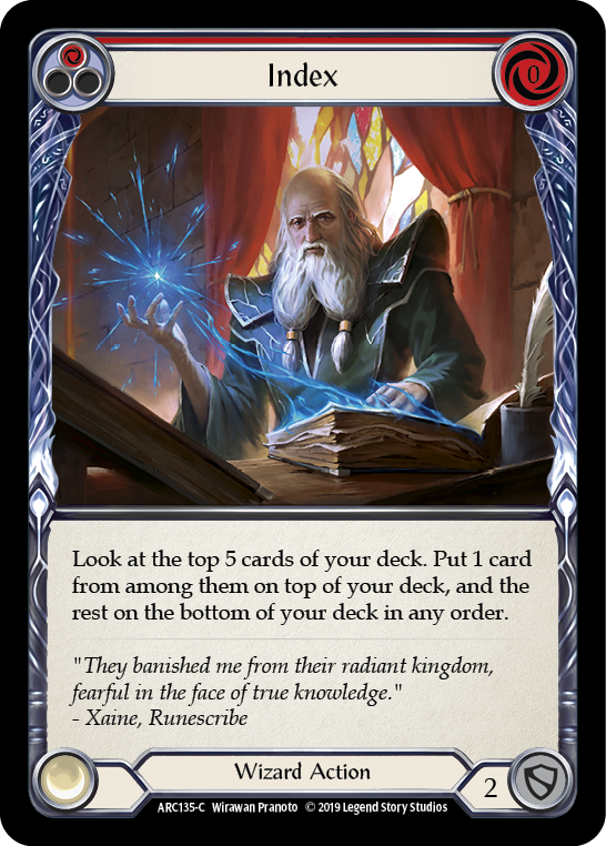 Index (Red) [ARC135-C] 1st Edition Normal - Devastation Store | Devastation Store