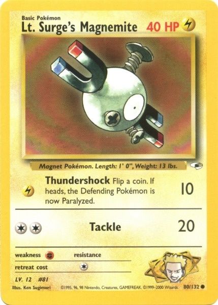 Lt. Surge's Magnemite (80/132) [Gym Heroes Unlimited] | Devastation Store
