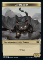 Cat Dragon // Knight Double-sided Token [Double Masters 2022 Tokens] | Devastation Store