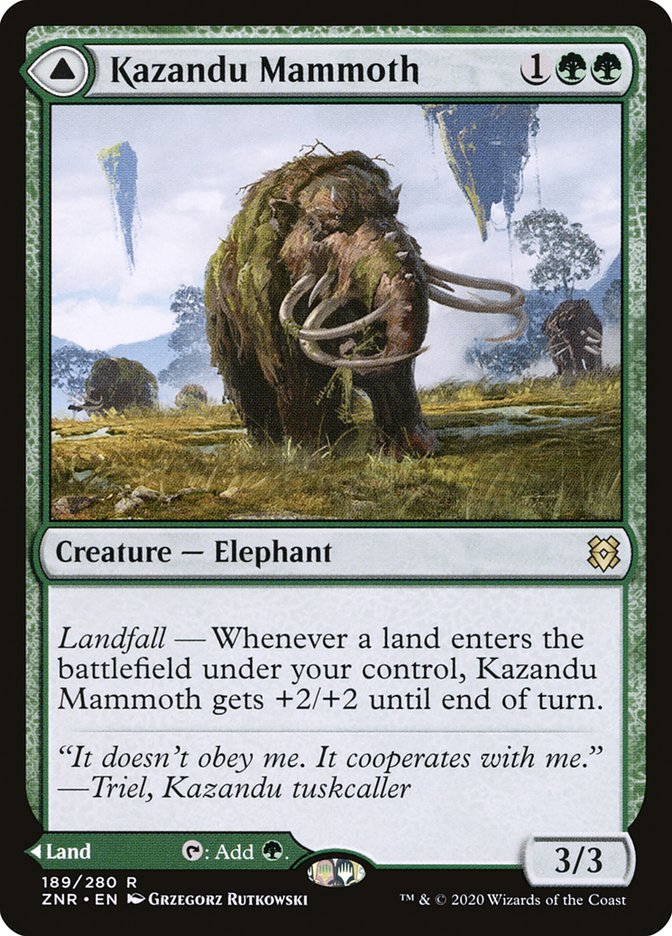 Kazandu Mammoth // Kazandu Valley [Zendikar Rising] | Devastation Store