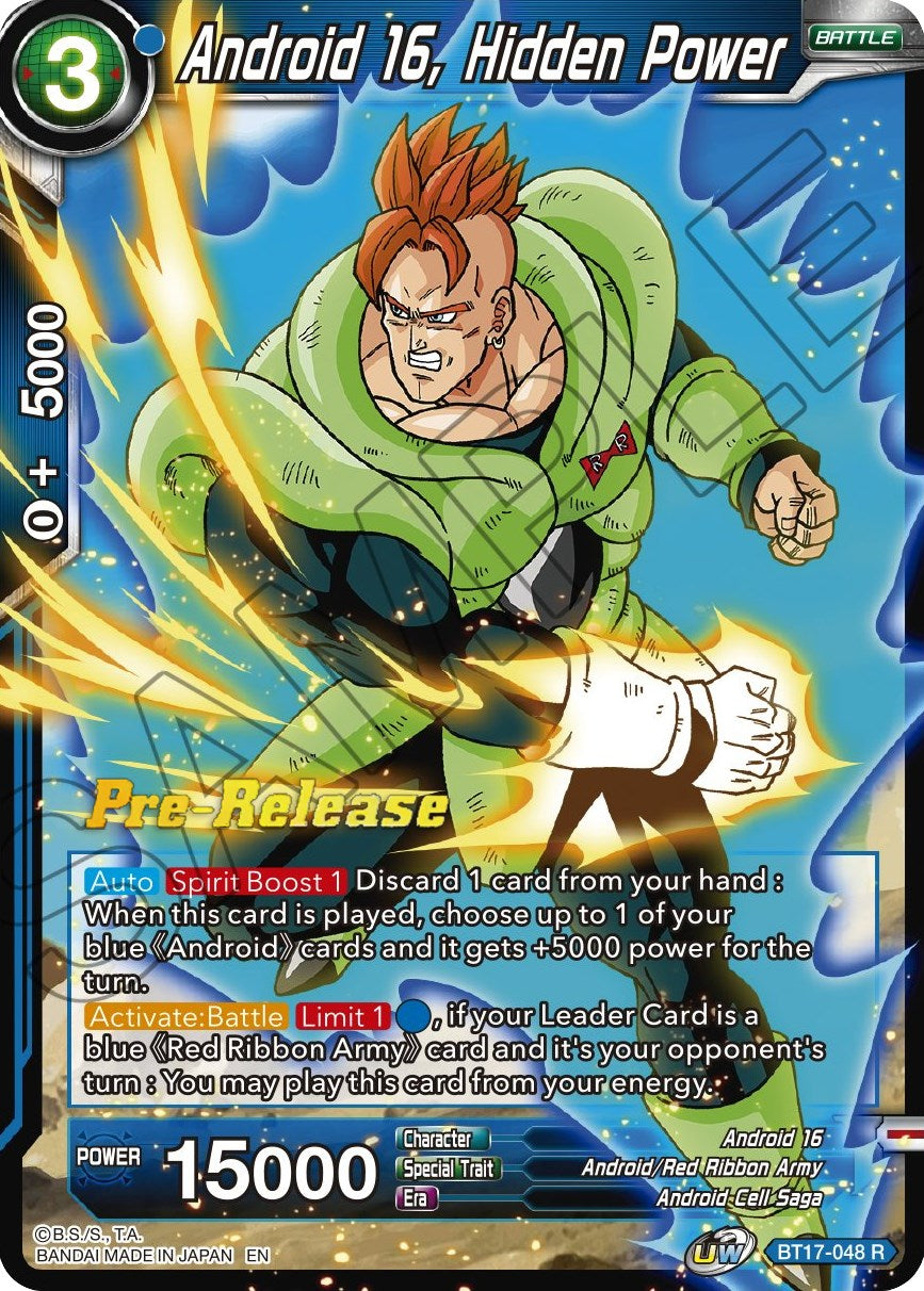 Android 16, Hidden Power (BT17-048) [Ultimate Squad Prerelease Promos] | Devastation Store