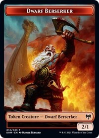 Dwarf Beserker // Bird Double-sided Token [Kaldheim Tokens] | Devastation Store