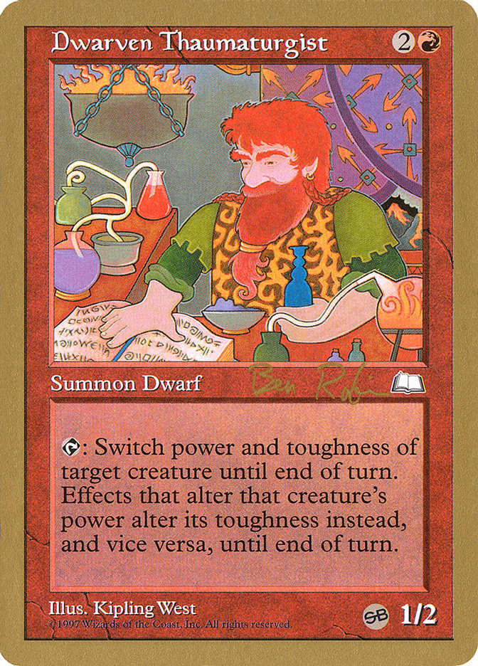 Dwarven Thaumaturgist (Ben Rubin) (SB) [World Championship Decks 1998] | Devastation Store