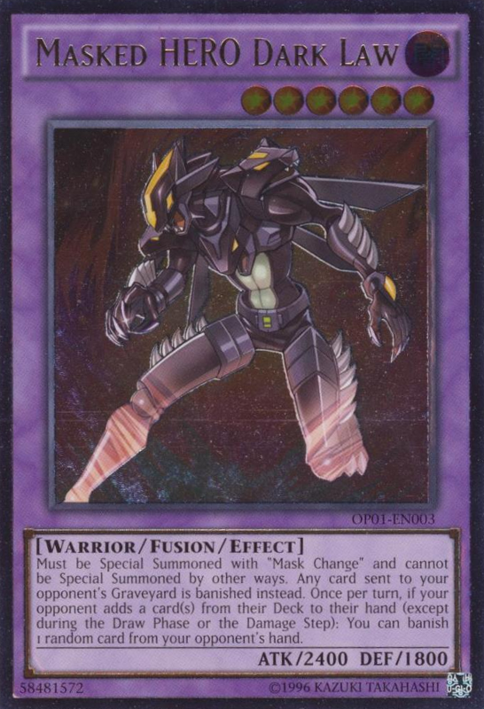 Masked HERO Dark Law [OP01-EN003] Ultimate Rare | Devastation Store