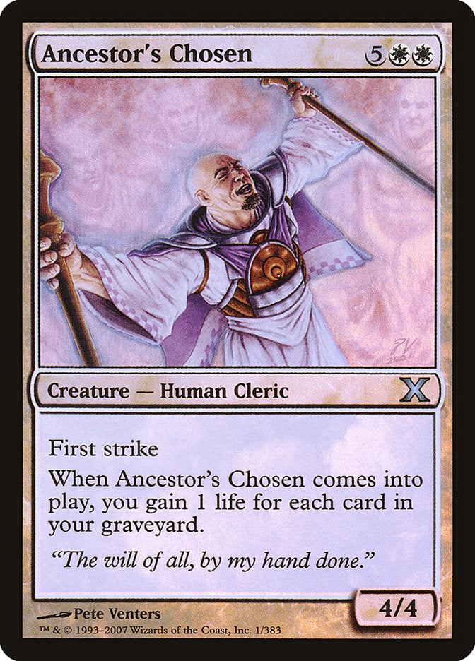 Ancestor's Chosen (Premium Foil) [Tenth Edition] | Devastation Store