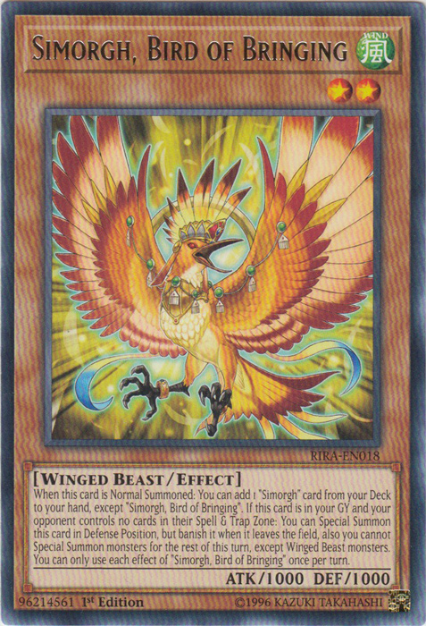 Simorgh, Bird of Bringing [RIRA-EN018] Rare | Devastation Store