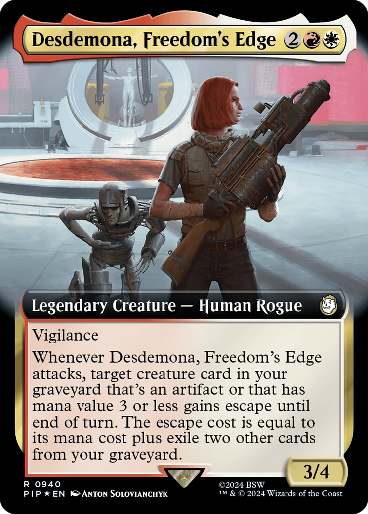 Desdemona, Freedom's Edge (Extended Art) (Surge Foil) [Fallout] | Devastation Store