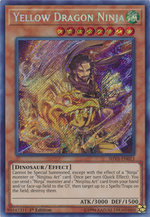 Yellow Dragon Ninja [SHVA-EN013] Secret Rare | Devastation Store