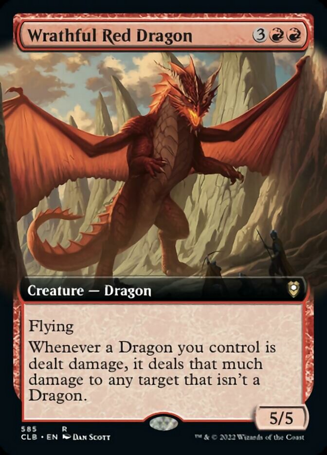 Wrathful Red Dragon (Extended Art) [Commander Legends: Battle for Baldur's Gate] | Devastation Store