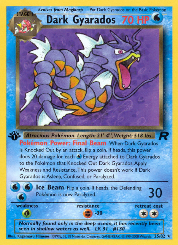 Dark Gyarados (25/82) [Team Rocket 1st Edition] | Devastation Store