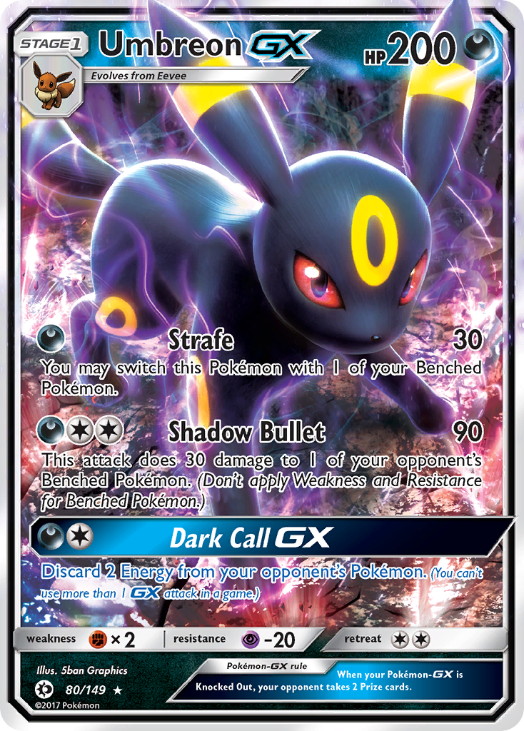 Umbreon GX (80/149) [Sun & Moon: Base Set] | Devastation Store
