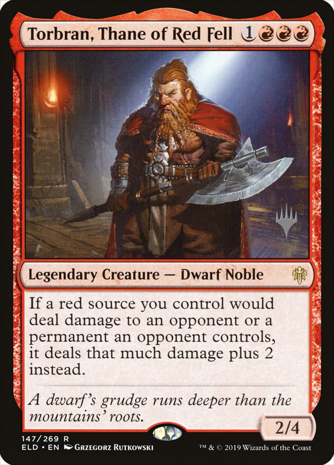 Torbran, Thane of Red Fell (Promo Pack) [Throne of Eldraine Promos] | Devastation Store