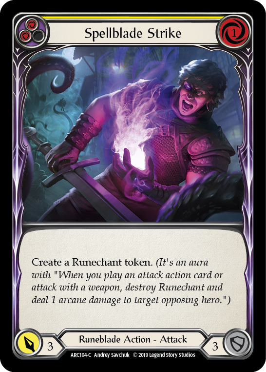 Spellblade Strike (Yellow) [ARC104-C] 1st Edition Normal - Devastation Store | Devastation Store