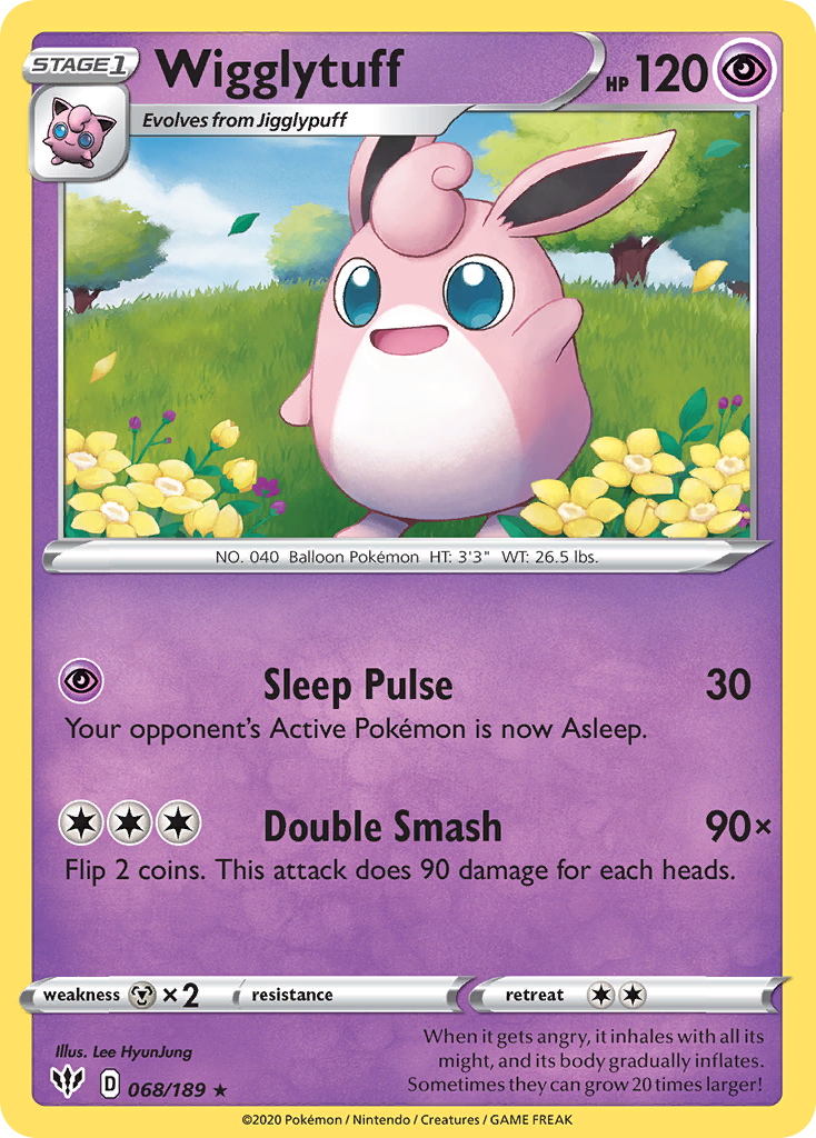Wigglytuff (068/189) [Sword & Shield: Darkness Ablaze] | Devastation Store