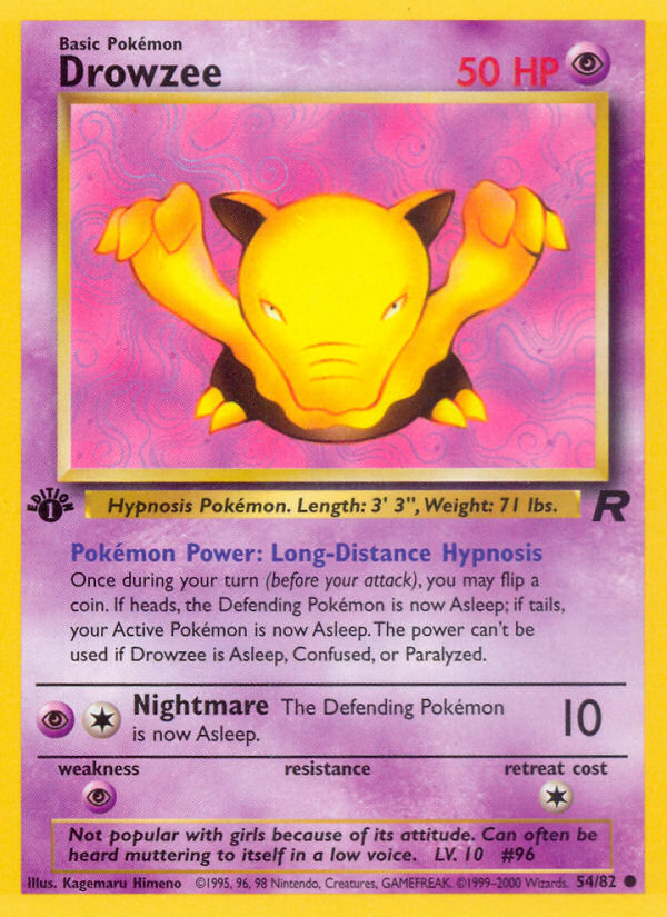 Drowzee (54/82) [Team Rocket 1st Edition] | Devastation Store