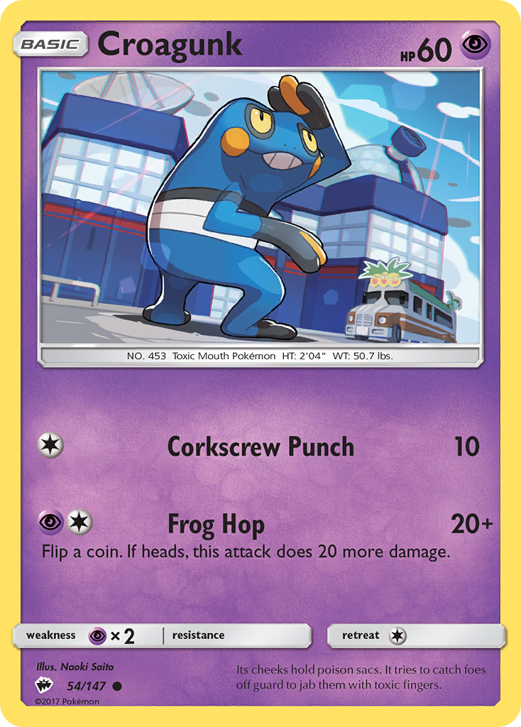 Croagunk (54/147) [Sun & Moon: Burning Shadows] | Devastation Store