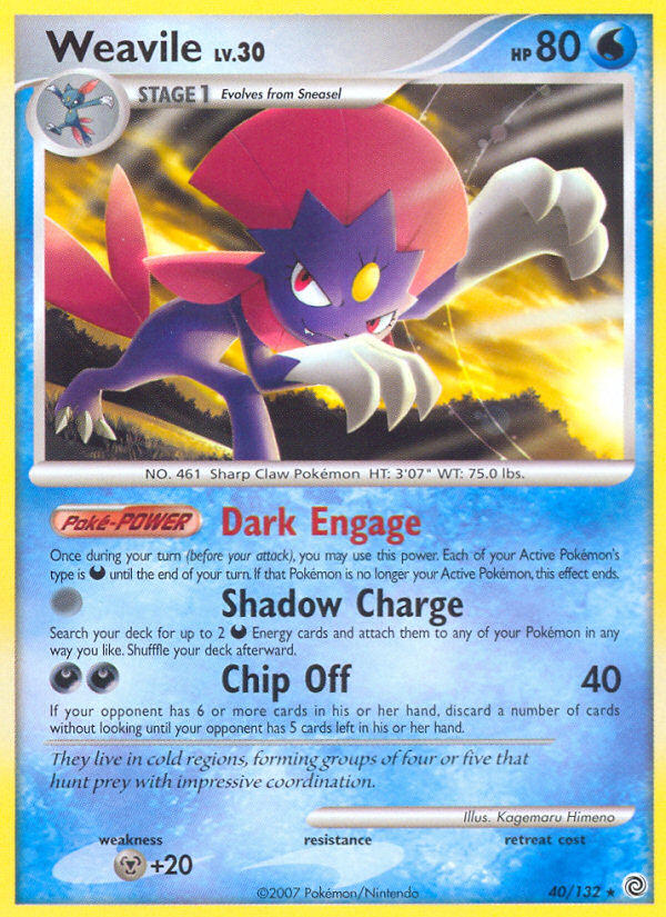 Weavile (40/132) [Diamond & Pearl: Secret Wonders] | Devastation Store